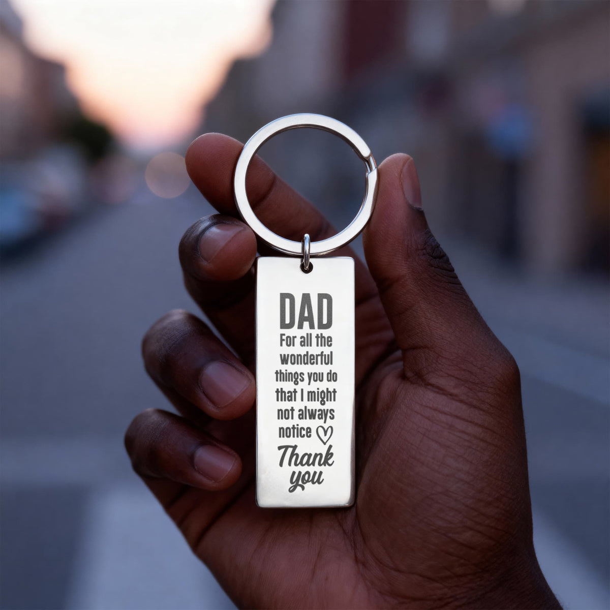 Dad, For All The Wonderful Things You Do - Engraved Rectangle Keychain