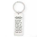 Dad, At Least You Don't Have An Ugly Daughter - Engraved Rectangle Keychain