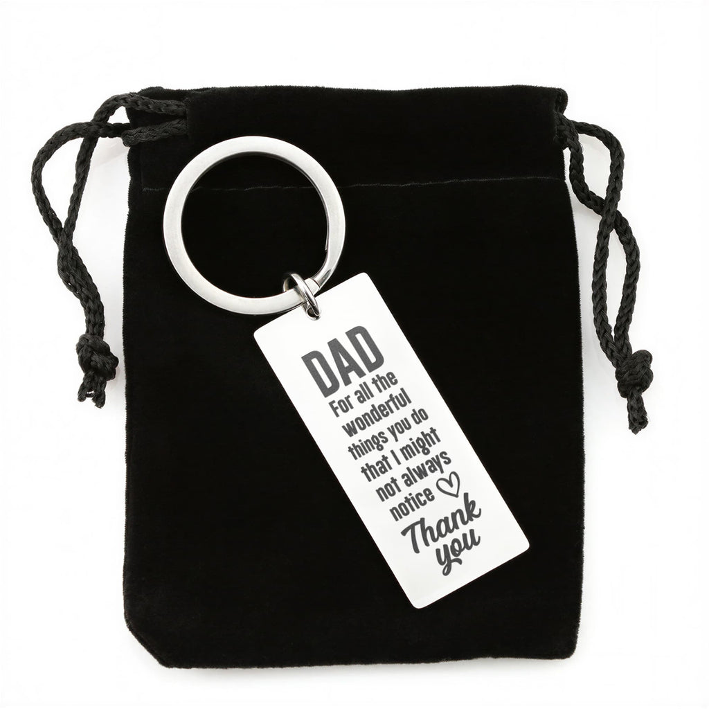 Dad, For All The Wonderful Things You Do - Engraved Rectangle Keychain