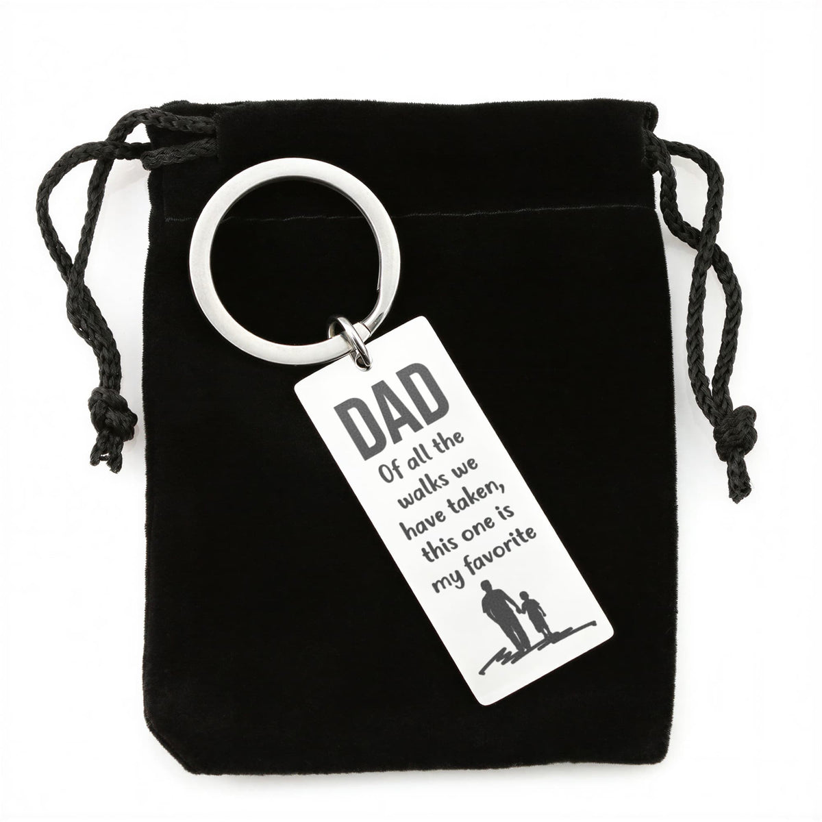 Dad, Of All The Walks We Have Taken - Engraved Rectangle Keychain