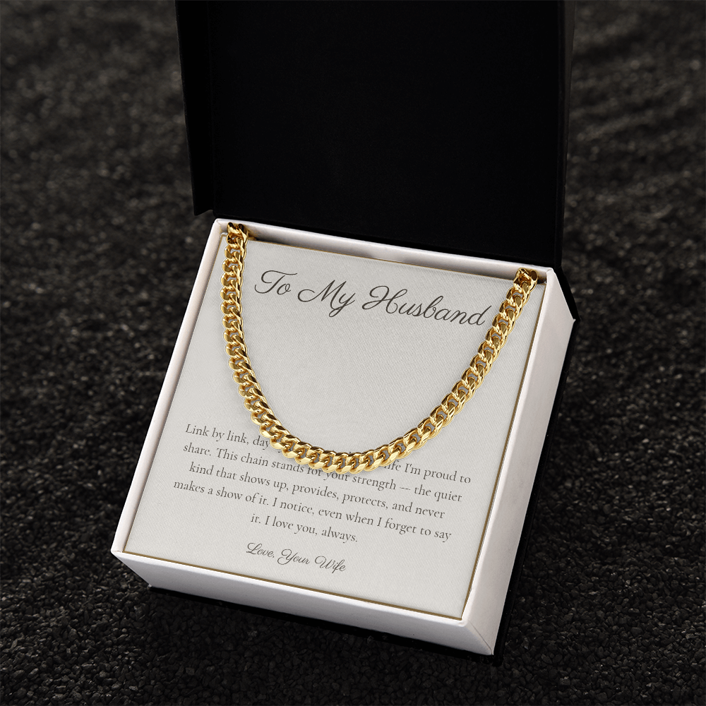 To My Husband - Cuban Link Chain