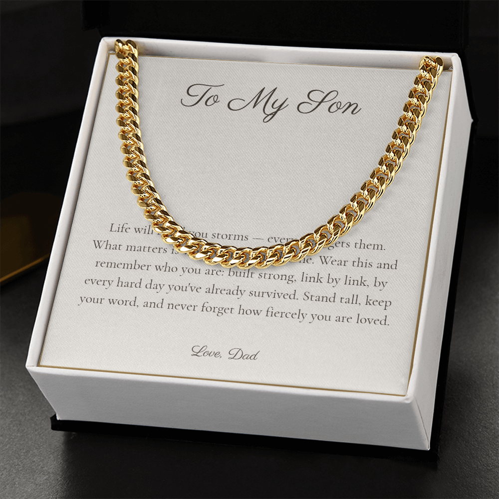 To My Son - Cuban Link Chain