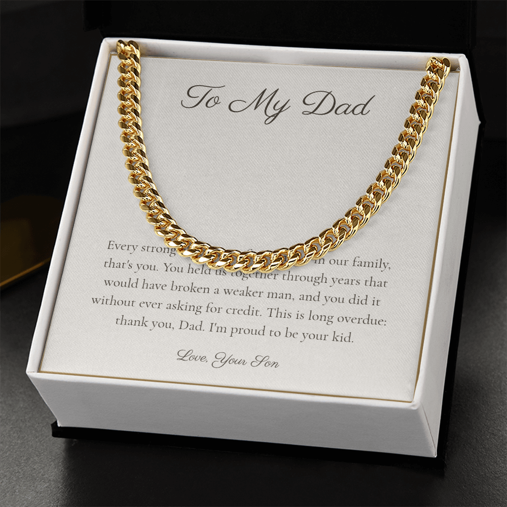 To My Dad - Cuban Link Chain