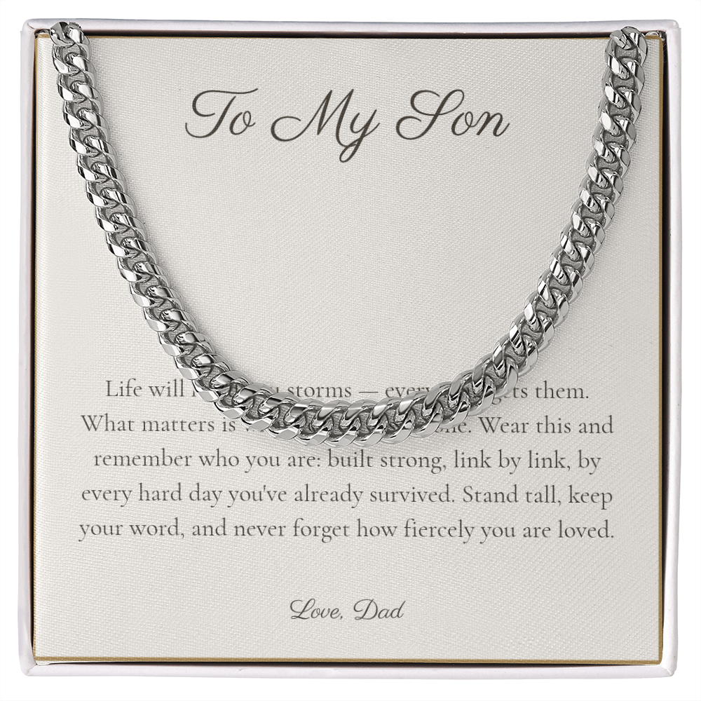 To My Son - Cuban Link Chain