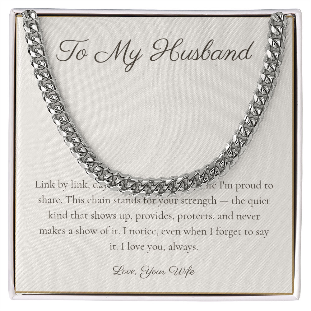 To My Husband - Cuban Link Chain