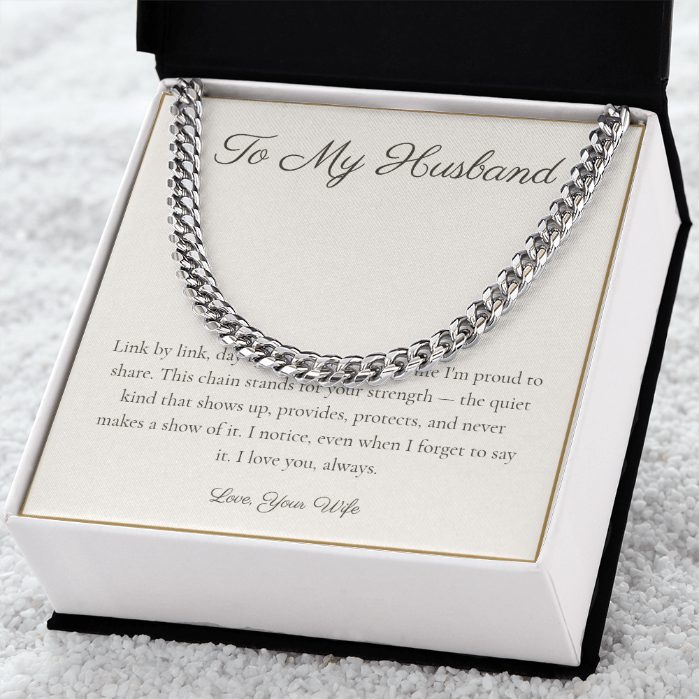 To My Husband - Cuban Link Chain