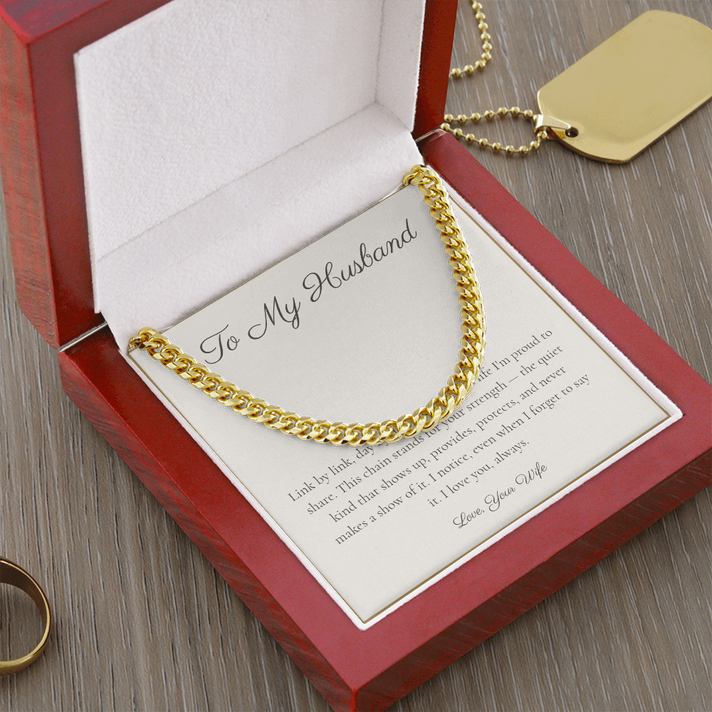 To My Husband - Cuban Link Chain