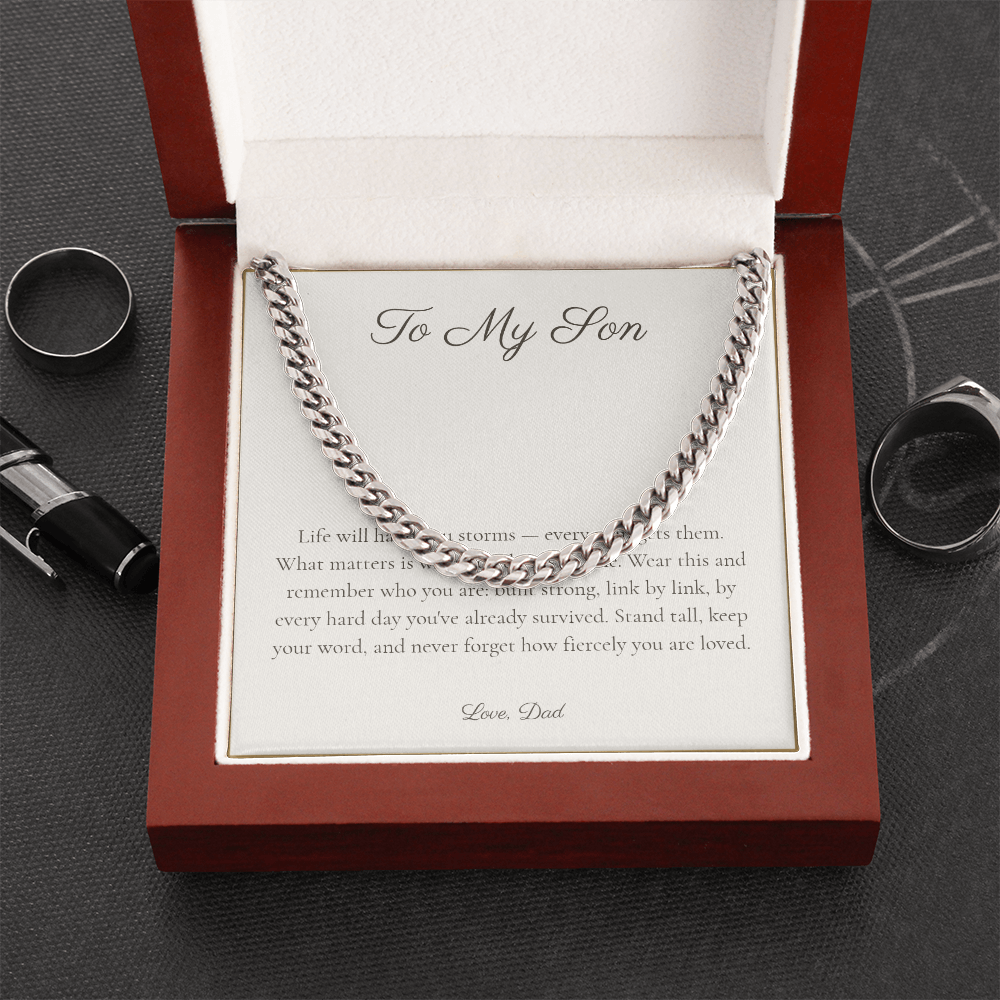 To My Son - Cuban Link Chain