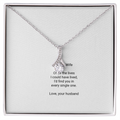 To My Wife Necklace - Alluring Beauty Pendant with Message Card, Romantic Christmas Gift for Wife