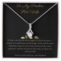 To My Smokin' Hot Wife Necklace - Alluring Beauty Pendant with Message Card, Funny Christmas Gift for Wife