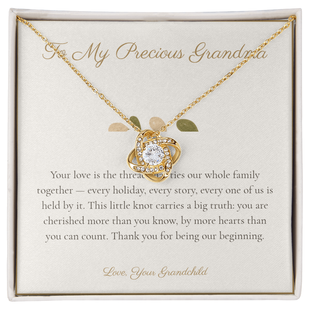 To My Precious Grandma - Love Knot Necklace