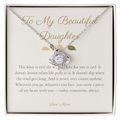 To My Beautiful Daughter - Love Knot Necklace