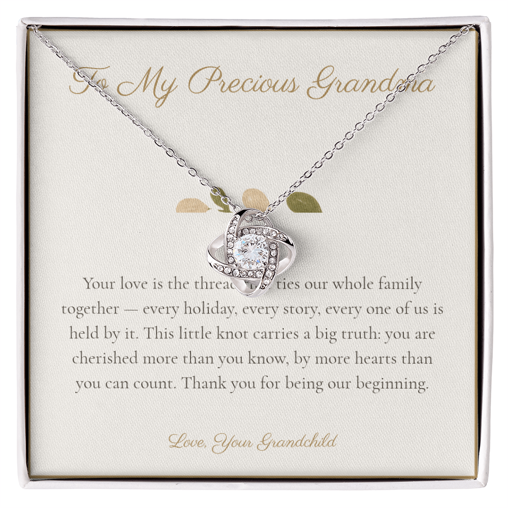 To My Precious Grandma - Love Knot Necklace