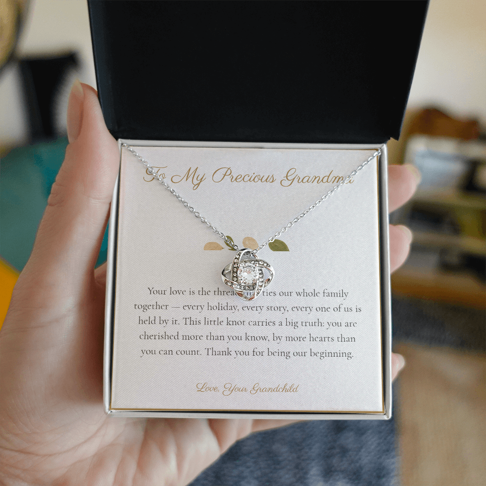 To My Precious Grandma - Love Knot Necklace