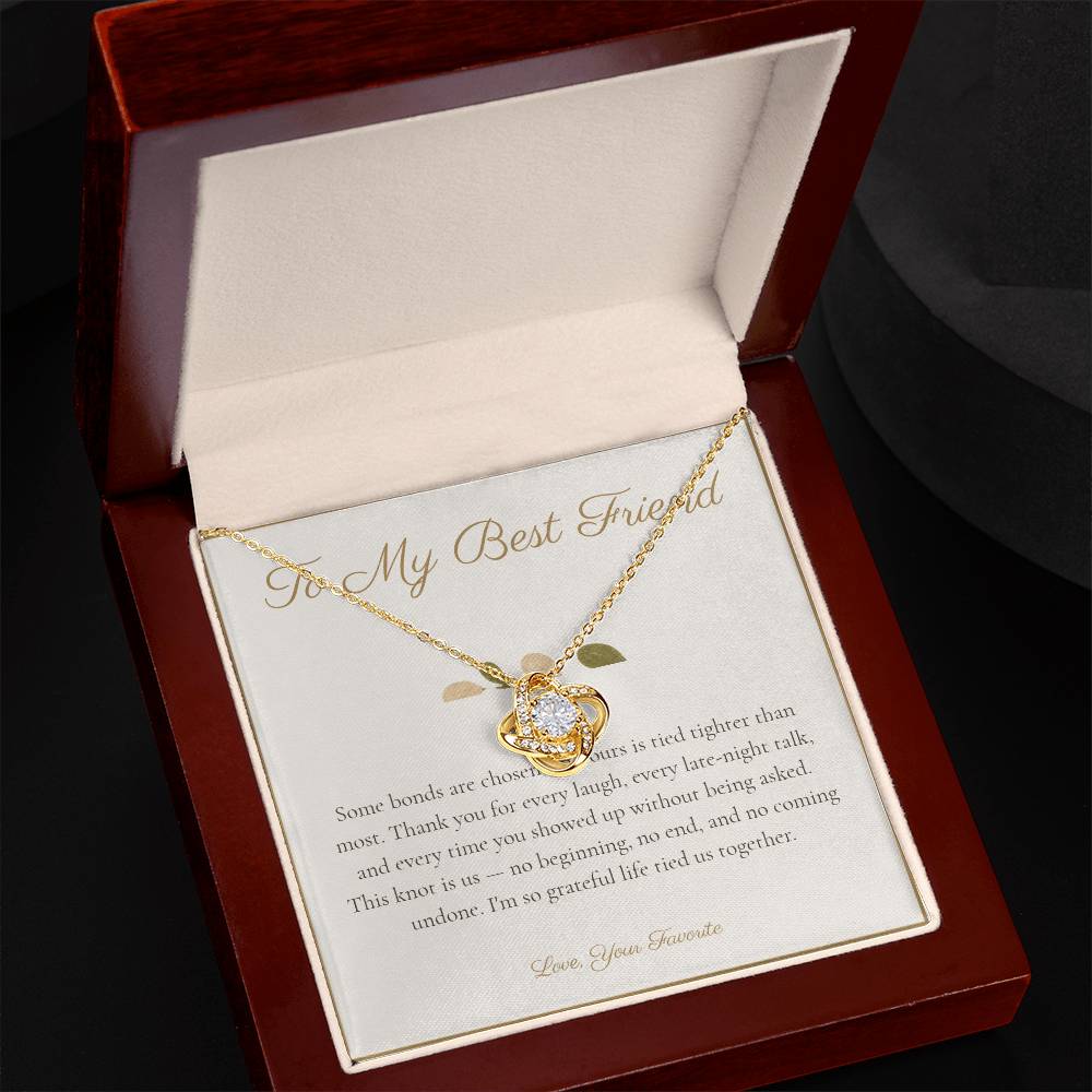 To My Best Friend - Love Knot Necklace