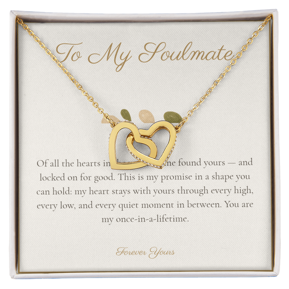 To My Soulmate - Interlocking Hearts Necklace