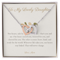 To My Lovely Daughter - Interlocking Hearts Necklace