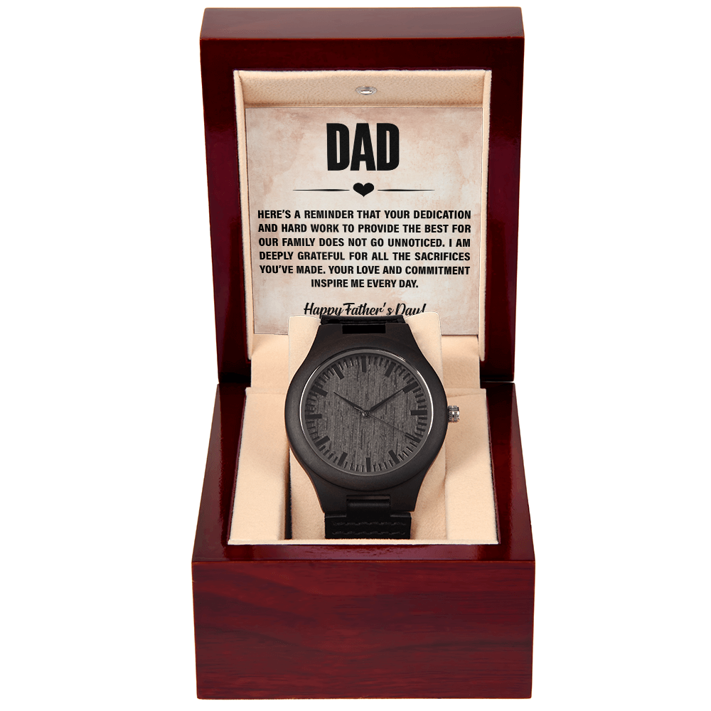 Dad, Happy Father's Day — Wooden Watch