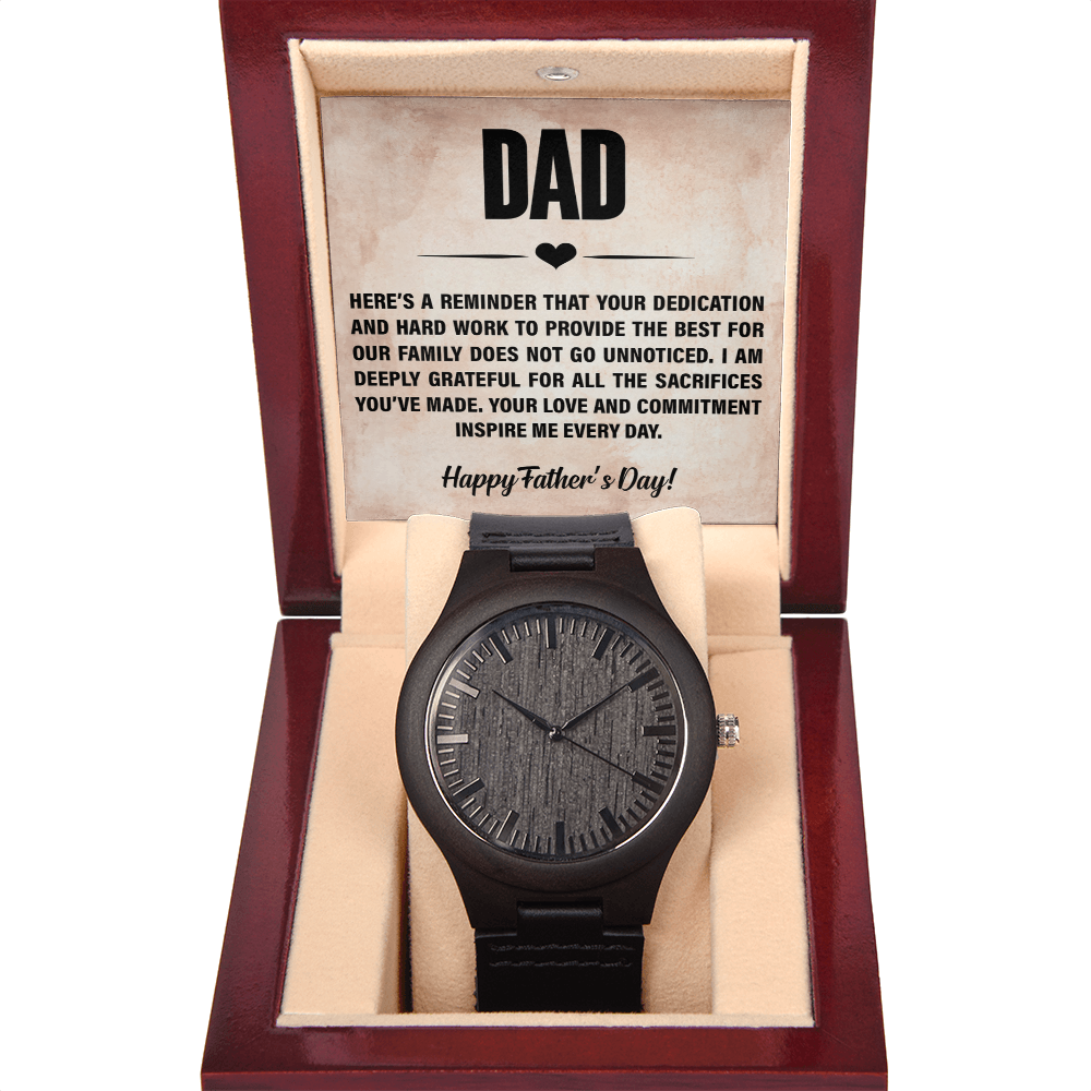 Dad, Happy Father's Day — Wooden Watch