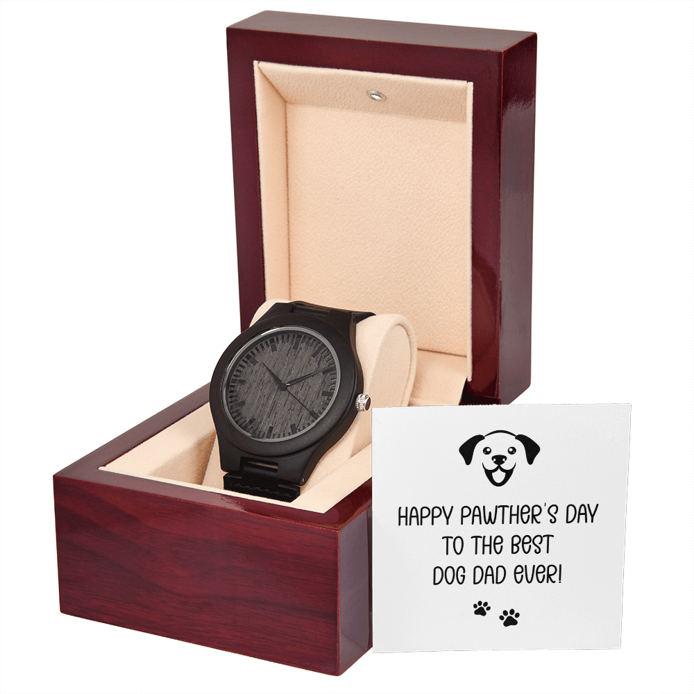 Happy Pawther's Day — Wooden Watch
