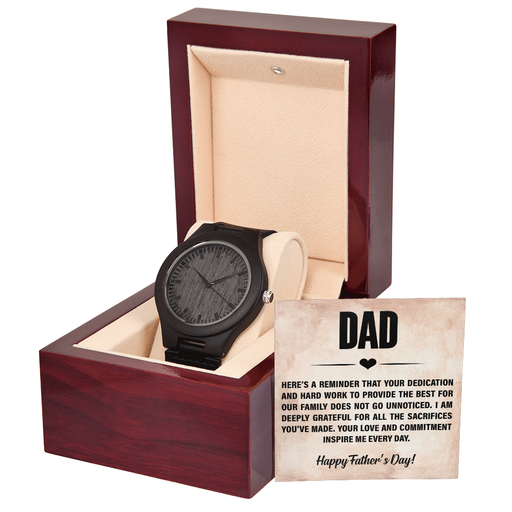 Dad, Happy Father's Day — Wooden Watch