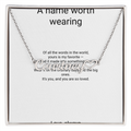 Personalized Heart Name Necklace Gift - Custom Name Pendant with Message Card, Name Jewelry Gift for Her