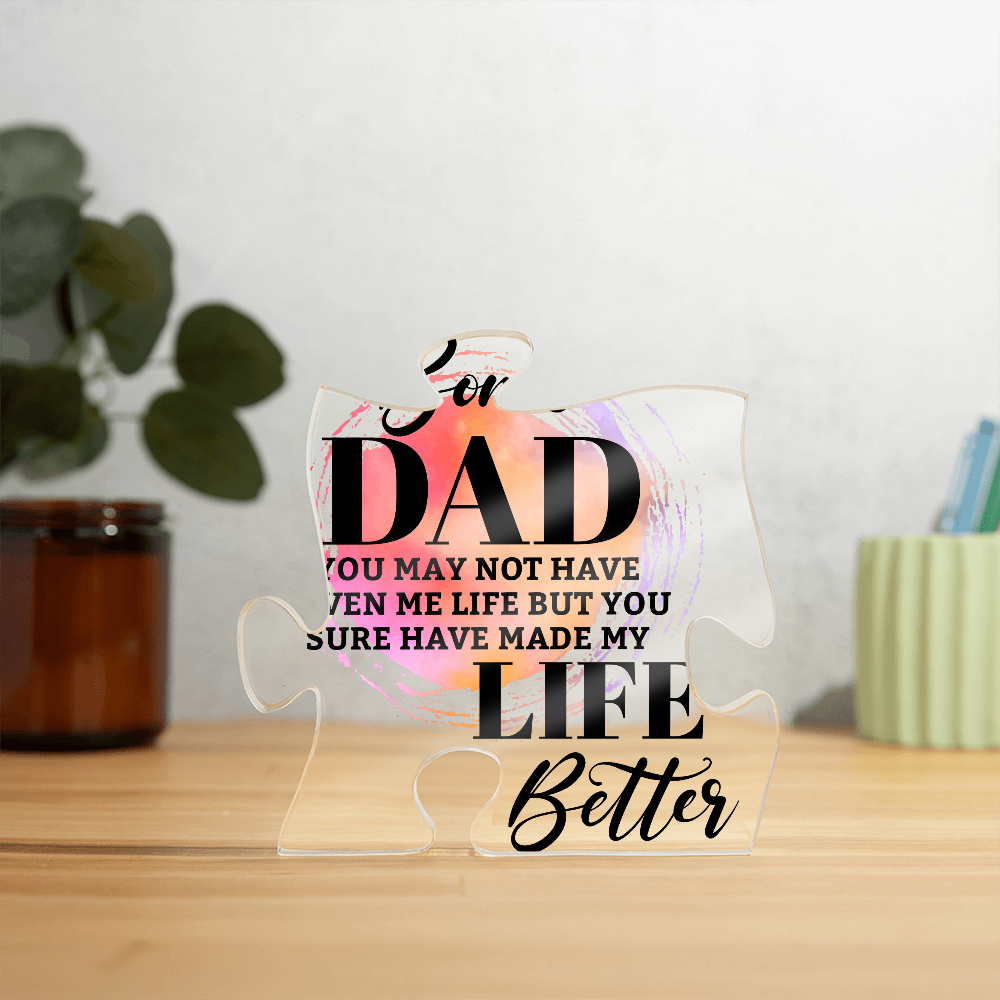 Bonus Dad Acrylic Puzzle Plaque