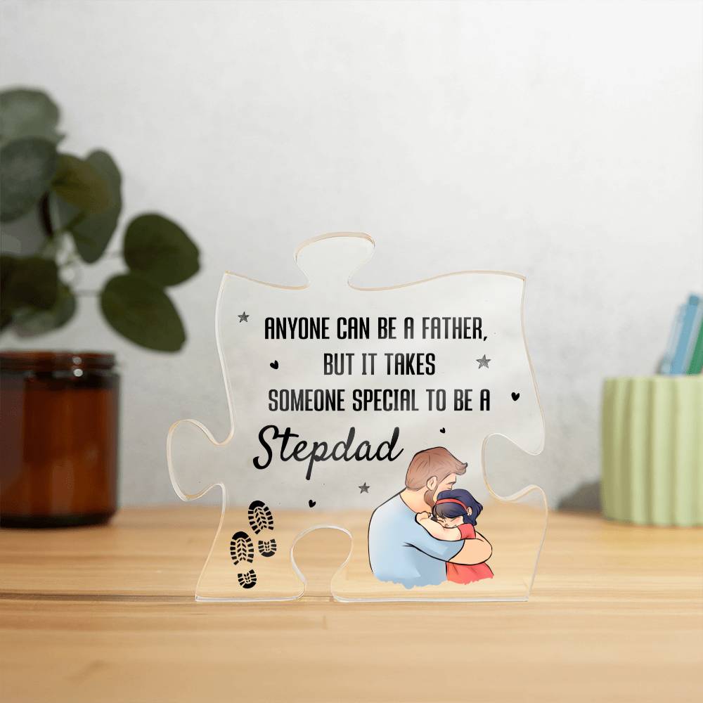 To My Dad Acrylic Puzzle Plaque - Anyone Can Be A Father, Father's Day Gift for Dad