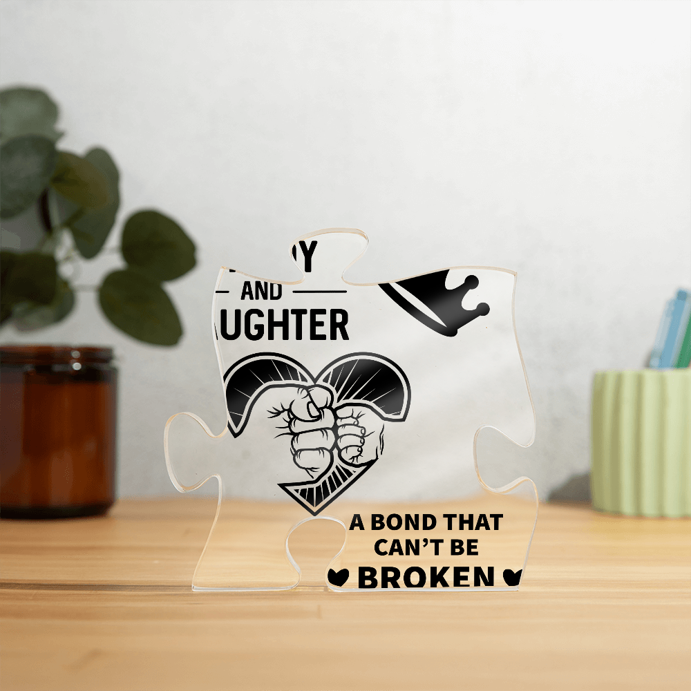 Daddy And Daughter Acrylic Puzzle Plaque