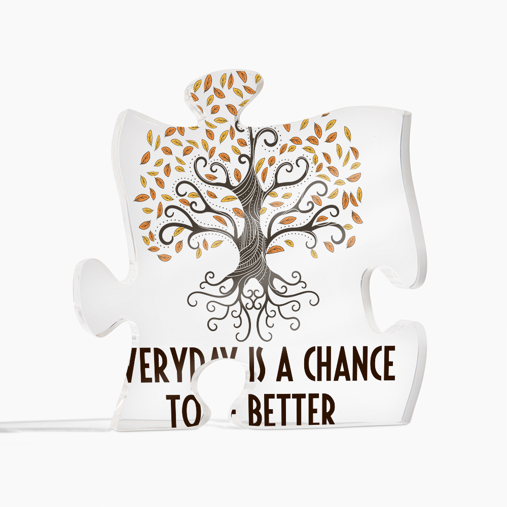Everyday Is A Chance To Be Better Acrylic Puzzle Plaque