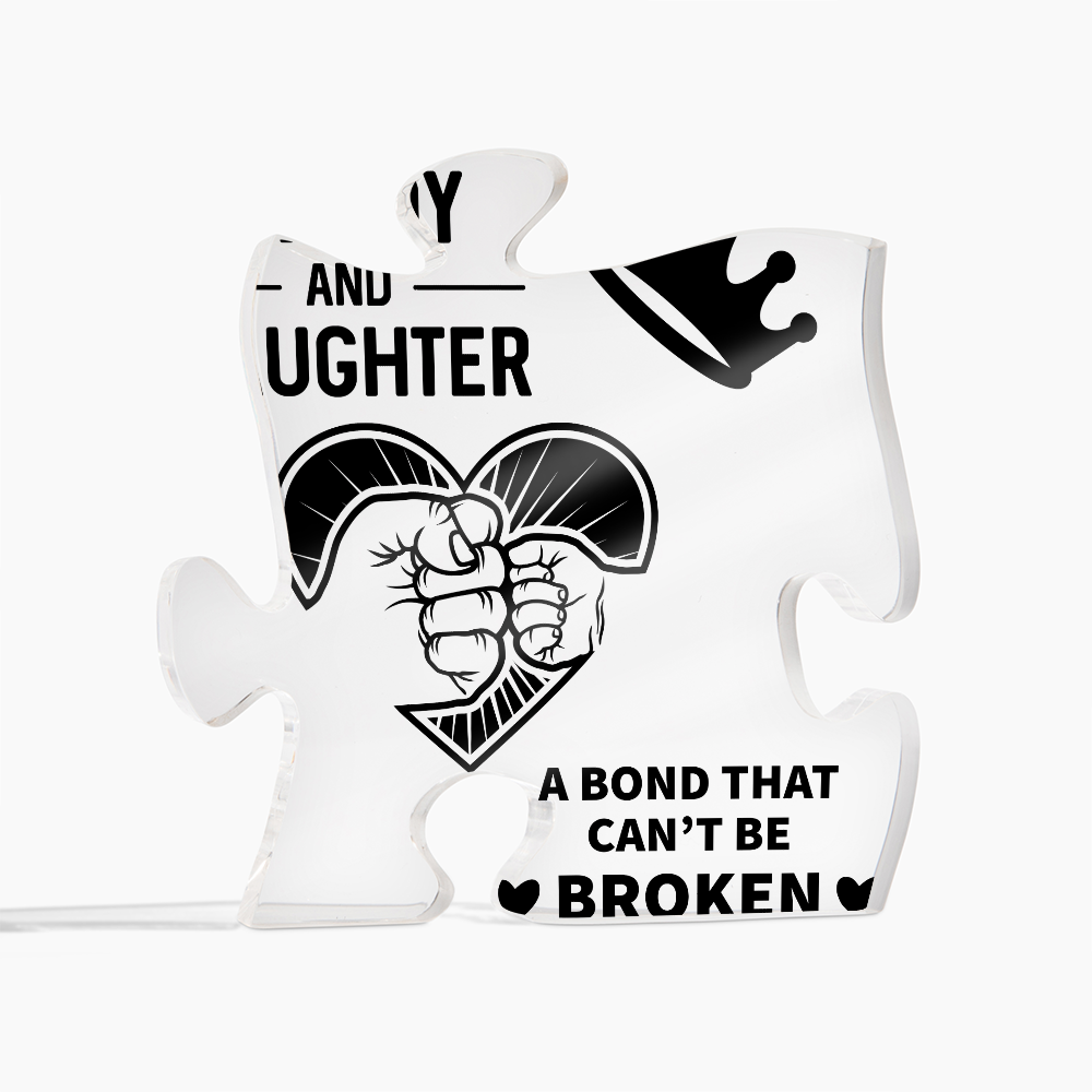 Daddy And Daughter Acrylic Puzzle Plaque