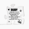 To My Daddy Acrylic Puzzle Plaque - Little Feet Prints, Father's Day Gift for Dad