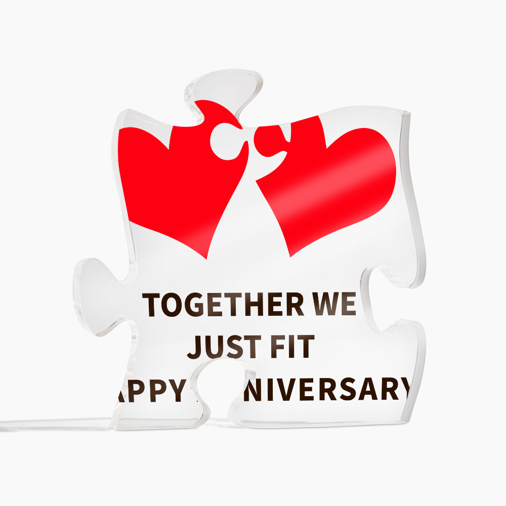 Together We Just Fit Acrylic Puzzle Plaque