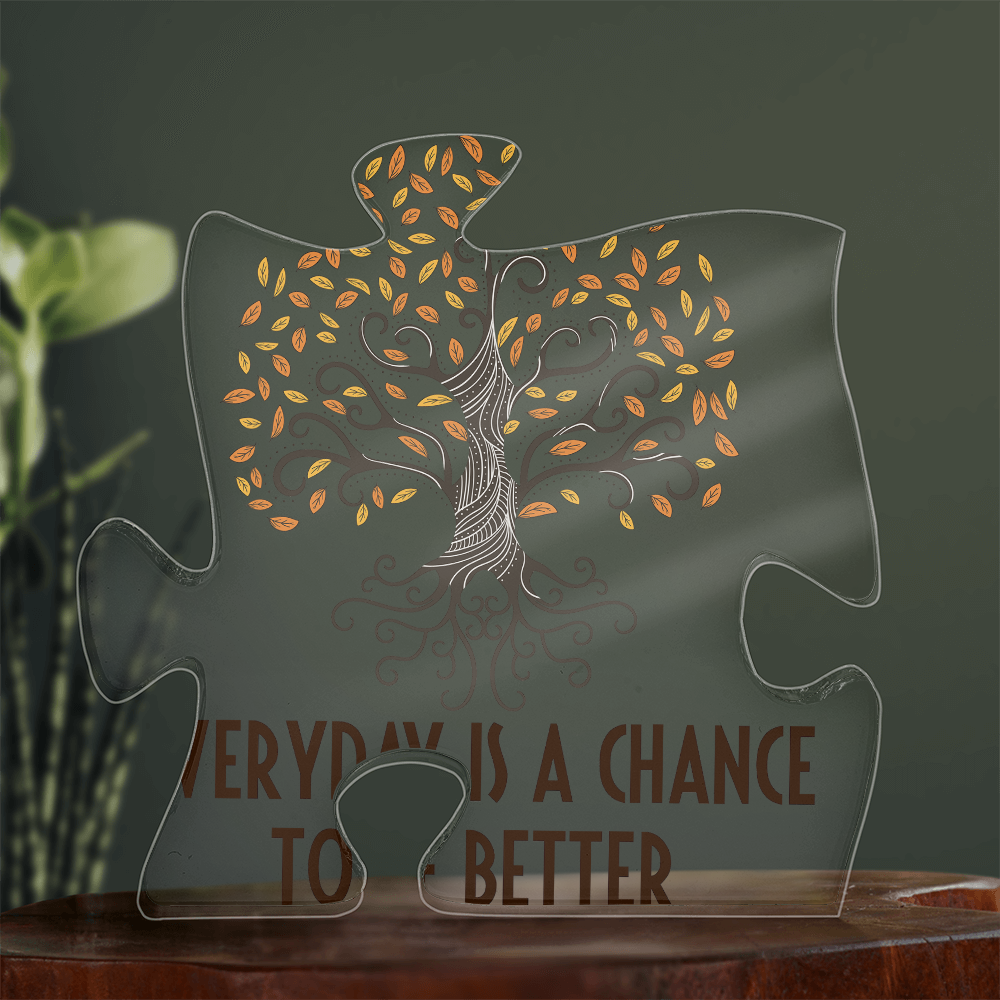 Everyday Is A Chance To Be Better Acrylic Puzzle Plaque