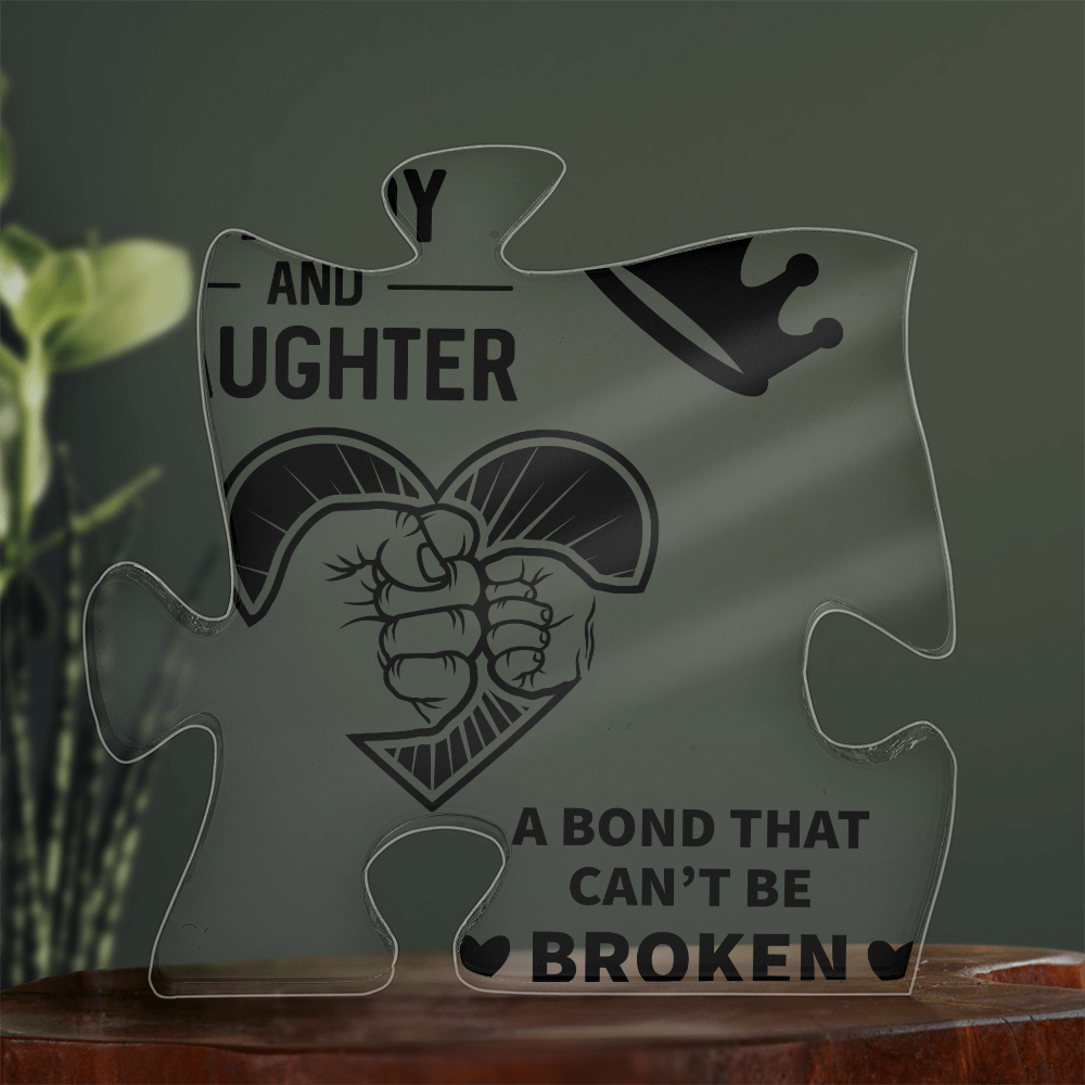 Daddy And Daughter Acrylic Puzzle Plaque