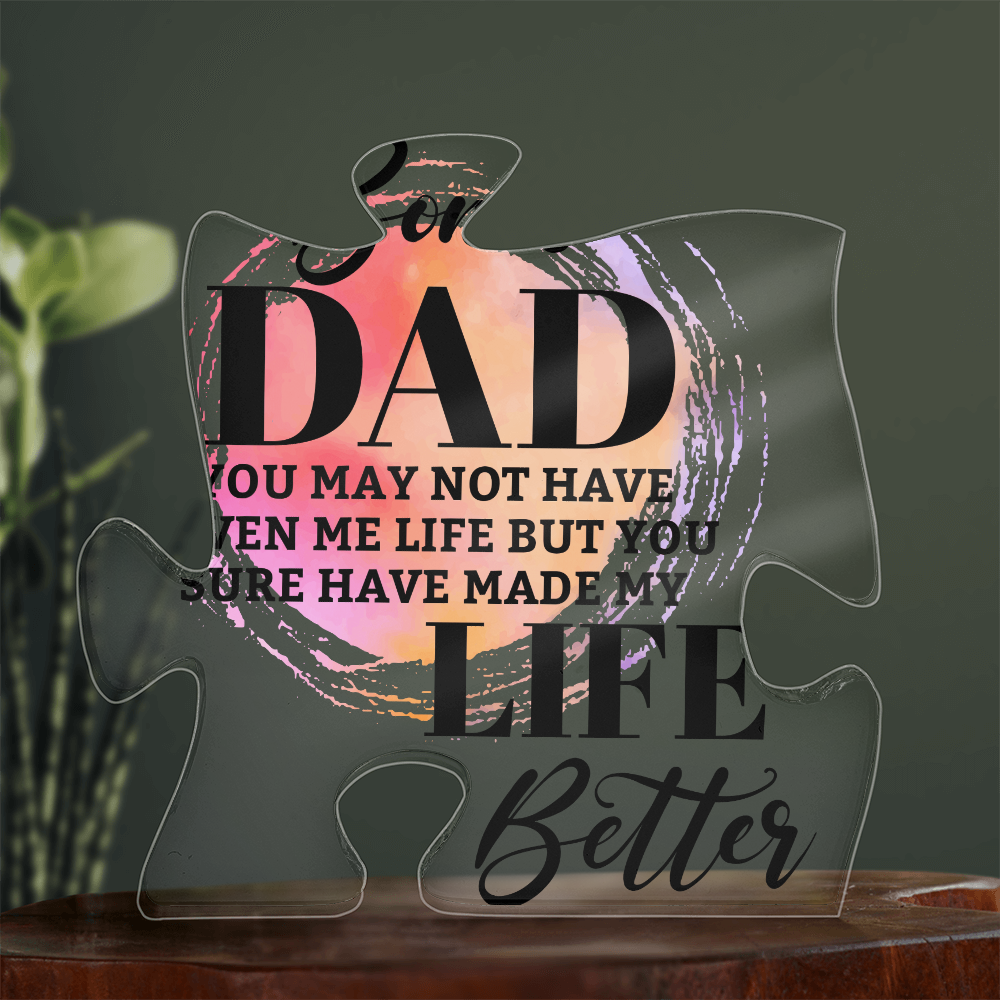 Bonus Dad Acrylic Puzzle Plaque