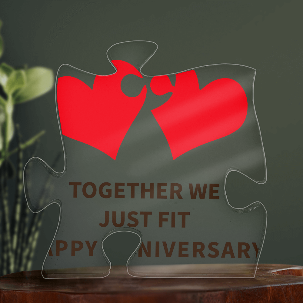 Together We Just Fit Acrylic Puzzle Plaque