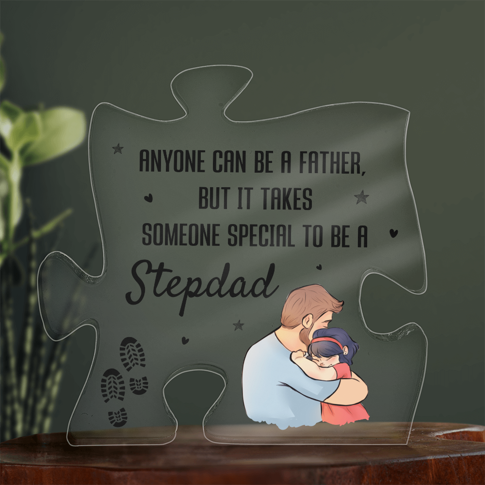 To My Dad Acrylic Puzzle Plaque - Anyone Can Be A Father, Father's Day Gift for Dad