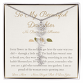 To My Beautiful Daughter - No Rain No Flowers - Flower Name Necklace