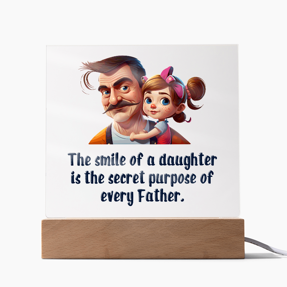 The Smile Of A Daughter Acrylic Square Plaque - Father's Day Gift for Dad