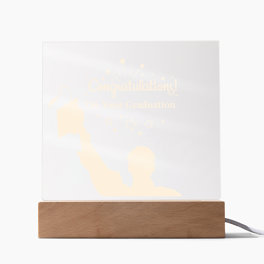 Congratulations On Your Graduation Acrylic Square Plaque - Graduation Gift