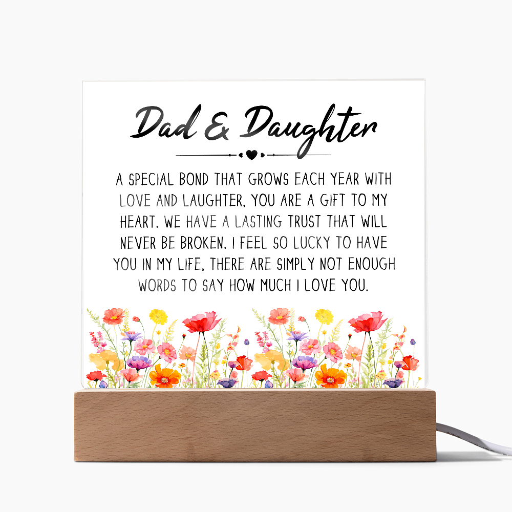 Dad & Daughter — Acrylic Square Plaque