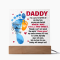 Daddy, Happy First Father's Day — Acrylic Square Plaque