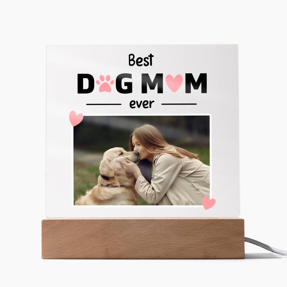 Dog Mom Acrylic Square Plaque - Gift for Dog Lovers
