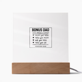 Let's Break It Down Acrylic Square Plaque - Father's Day Gift for Bonus Dad