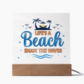 Life's A Beach Acrylic Square Plaque - Beach Home Decor Gift