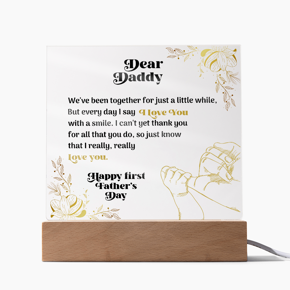 Dear Daddy — Acrylic Square Plaque