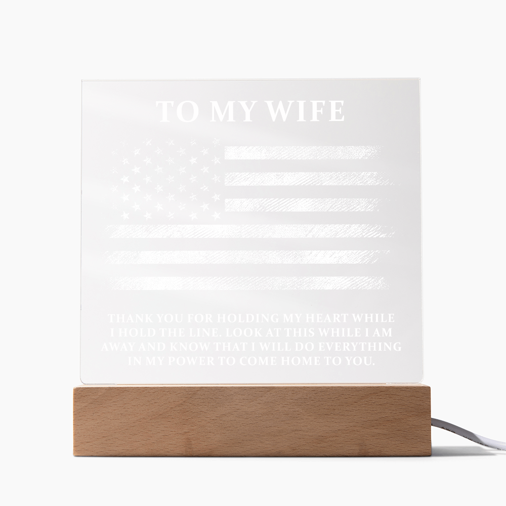 To My Wife Acrylic Square Plaque - Anniversary Gift