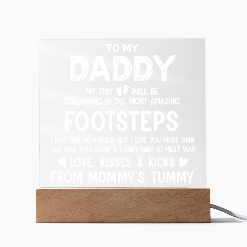 To My Daddy Acrylic Square Plaque - Father's Day Gift for Dad