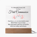 First Communion Acrylic Square Plaque - First Communion Gift